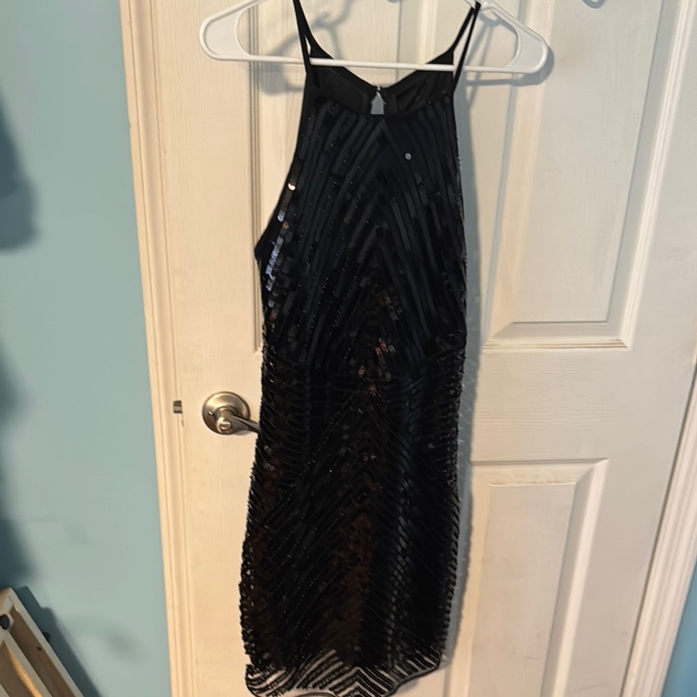Elegant Black Sequin Dress